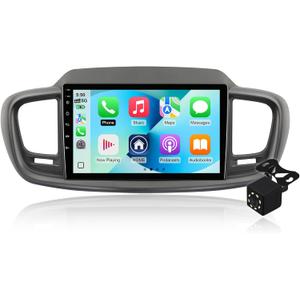 4Core+64GB Android 14 Double Din Car Radio Stereo for Kia Sorento 2015-2020 with 10.1" Touchscreen Radio Built-in Wireless Carplay/Android Auto/GPS/Bluetooth/FM/AUX-in/SWC/Camera