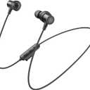 SoundPEATS Q40 HD Sports Neckband Headphones with LDAC Hi-Res Audio & Bluetooth 6.0 Stable Connection, IP67 Waterproof Wireless Earbuds, 20H Playtime for Running Gym, Fast Charge Dual Pairing,Black