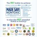 2 x Pura Kiki Bottle Short Silicone Sleeves - Plastic-Free, Medical Grade, NonToxic, MadeSafe Certified | Adds Grip, Non-Slip, Removable | Provides Insulation for Hot & Cold Liquids | Green