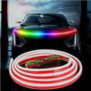 Car LED Hood Light Strip, 70 Inch 12V RGB APP Control Flexible Waterproof Daytime Running Lights with Turn Signal, Universal Bonnet Gap Glow Decoration Accessories for Cars, SUVs, Trucks