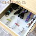 2 x 24-Pack Reusable Silicone Cable Ties  Fish Shape, 8 Bright Colors, 4.7 Adjustable Cord Organizers for Home, Office, Travel, Tech & Electronics Cable Management