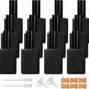 12 Pack 1 oz Black Square Glass Perfume Spray Bottle, 30ml /1 oz Fine Mist Atomizer Spray Bottles Refillable, for Perfume, Essential Oil and Liqui (Black)