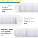 Portable Air Conditioner Hose Coupler, Universal Exhaust Hose Coupler Fit 5 inch & 5.9 inch Hose, Portable AC Hose Connector Extention