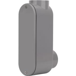 2 Inch Rigid PVC Conduit Body Type LB, Slip x Slip PVC Conduit Bodies LB Type with Cover and Gasket, Gray