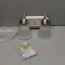 Kichler 12.25" 2-Light Vanity Bath Light in Brushed Nickel, Modern Bathroom Light with Clear Satin Etched Glass, (12.25" W x 8" H), 5336NIS