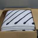 8x10 Area Rug for Living Room Washable Non Slip Large Bedroom Rug Stain Resistant Dining Room Throw Carpet Contemporary Accent Carpet Ultra Soft Modern Rug for Home Decor Office, Grey&Black