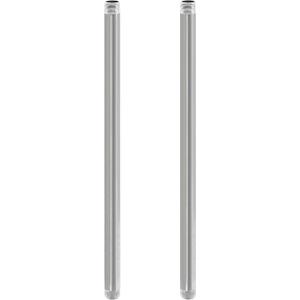 GeilSpace 3/4" x 24" Stainless Steel Pipe, 304 Pipe Nipple Fits Standard 3/4 Inch Threaded Pipes and Fittings, DIY Industrial Metal tube (2 PCS)