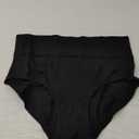 Molasus Women's Cotton Underwear High Waisted Full Coverage Ladies Panties (Regular & Plus Size) (Medium, Black-5pack)