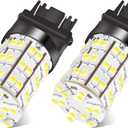 Unifizz 3157 3156 4114 Daytime Running Light Bulbs DRL Driving Light 60LED 3528-SMD 6000K Xenon White Ultra Bright Car Led Bulbs Lighting 2PCS