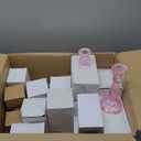 Mumufy 20 Pcs Glass Crystal Taper Candle Holders Clear Glass Candlestick Holder Fit 0.8 Inch Candles Crystal Decorative Candle Stand Centerpiece Table Wedding Dining Party(Pink)