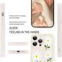 MOWIME Compatible with iPhone 13 Pro Max Case, Cute Daisy Floral Pattern Shockproof Soft TPU Protective Cover for Women Girls, Slim Anti Scratch Case for iPhone 13 Pro Max 6.7 Inch, White