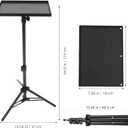 DOITOOL Projector Stand Tripod - 44.88 Inch Height Adjustable Laptop Tripod Projector Stand Laptop Holder with Tray for Office Home Stage Movie Equiqment (Tray Size: 7.09 x 9.84Inch) (114.00X37.00X37.00CM, Black)