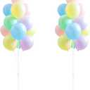 Balloon Column Kit Set of 2 With Balloons Included - Balloon Tower with Stand, Base, and Pole,Backdrop Decoration for Wedding, Baby Shower, Birthday Party, or Bachelorette Parties (Macaron)