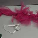 2 Pcs Dog Crown Headband Dog Tutu Dress Set Crystal Rhinestone Tiara Crown Tutu Skirt Pet Dress Costume for Puppy Birthday Party Wedding Photo Prop Costume(Large,Rose Red)