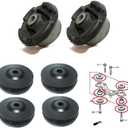NISTO 6 Rear Differential Arm Mounting Bushing Support Rubber For 1997-12 Honda CR-V 1991-06 Honda Civic