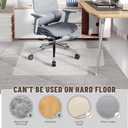 Clear Office Chair Mat for Carpet - 36"x48" Heavy-Duty Protection for Low Pile Carpets - Not Suitable for Hardwood Floors, 4836inch