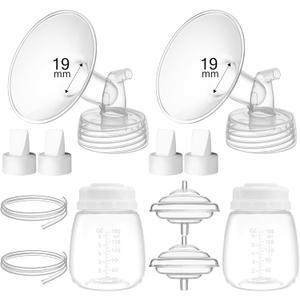 19mm Replacement Pump Parts for Spectra S1 S2 9 Plus Synergy Gold Includes Flange Duckbill Valve Tubing Backflow Protector Bottle,Compatible with Motif Luna Cimilre Ameda MYA Pump (Full Set-19mm)