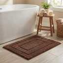 GRANNY SAYS Bathroom Rugs Non Slip 32" x 20", Bath Mats for Bathroom, Super Soft and Water Absorbent, Microfiber Washable Bath Rugs for Floor, Tub and Shower, Brown