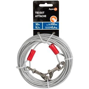 Amazon.com : Aspen Pet Dog Tie Out Cable - 1700 lbs Break Strength - 30ft Cable : Aspen Pet : Pet Tie Outs And Stakes : Pet Supplies