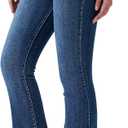 Roswear Women's Trendy Stretchy Flare Jeans Mid Rise Bootcut Curvy Denim Pants, Medium, 28.7