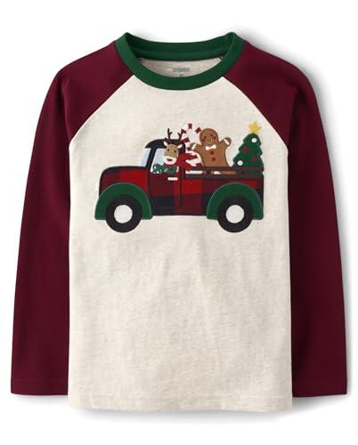 Gymboree,and Toddler Embroidered Graphic Long Sleeve T-Shirts,Christmas Cabin, 6