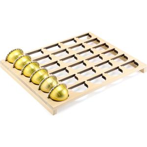 Leinuosen Wooden Coffee Capsule Tray, Coffee Pod Holder Drawer Organizer for Capsule Hold 30 Pod Counter for Station Office and Kitchen Storage Drawers