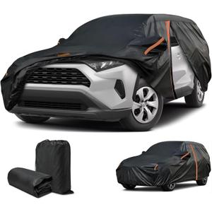 Cover for Toyota RAV4, Custom Fit RAV4 Cover 2006-2025, Car Cover Waterproof All Weather for Automobiles,Full Exterior Covers with Door Zipper/Reflective Strip, Outdoor Car Cover Sun Snow Protection