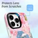 for iPhone 15 Case, Coastal Vintage Collage Pattern, Military-Grade Drop Protection, Vintage Seaside Soft Slim TPU Protective Cover with Camera Protection for Girls (PlumeriaSea)