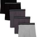 Amazon Essentials Men's Breathable Cotton Underwear Boxer Briefs, Tag-Free, Pack of 5 (5XL)