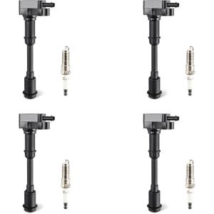 JDMON Ignition Coils Pack and Spark Plug Compatible with Ford Escape 2013-2016, Fusion 2013-2014,Fiesta 2014-2019,Transit Connect 2014-2016 1.6L UF674 94769 BM5Z12029B