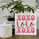 Valentine Wood Sign, Pink XOXO, Indoor Decor, Rustic Style, Tabletop, Bedroom, Living Room, Office