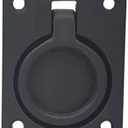 QCAA Flush Ring Pull, 2-1/2"x1-7/8, Matte Black, Made in Taiwan, 1 Pack