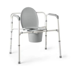 Medline Steel Bariatric Commode, Gray