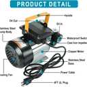 110V AC 550W Self Priming Electric Transfer Pump, 60L/min Oil Transfer Pump Fuel Diesel Kerosene Biodiesel Pumps For Vehicles, Construction Sites, Farms