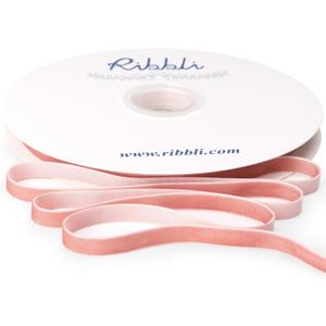 Ribbli Rose Gold Velvet Ribbon 3/8 Inches Continuous 25 Yard Spool Dusty Pink Christmas Ribbon for Gift Wrapping Crafts Home Decor, Dusty Pink