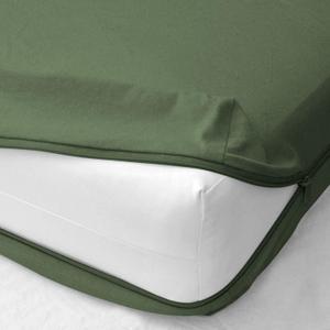 Queen Size Armless Futon Covers - 100% Egyptian Cotton 600 Thread-Count Futon Slipcovers - Zippered Couch Cover Sofa Bed Protector, Sleeper Sofa Cover, Machine Washable, Olive