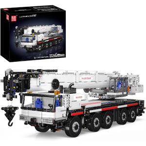 Mould King 17075 Crane Construction Set - Heavy-Duty Remote Control Truck Building Blocks for Adults, Realistic Engineering Toy with Motorized Functions, Creative Gift Collectors