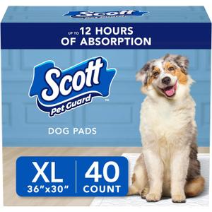 Scott Pet Guard Dog Pads - Size XL - 30" x 36" - 40 Pack of Pet Pads