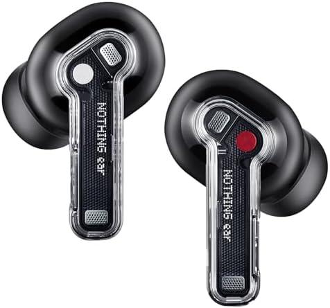 Nothing Ear Wireless Earbuds Bluetooth, 45dB Hybrid Smart ANC Earbuds, 11mm Deep Bass Boost, Hi-Res Audio with LDAC & LHDC 5.0, 6 Mics Call, 40.5H Playtime with Fast Charging Case, ChatGPT Supported