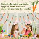 Fullhawl 3 Pack Easter Garland Decor 36 Pcs Artificial Carrot Ornaments 25.5ft Hanging Carrot Banner for Mantel Fireplace Kitchen Party Decorations(Orange,7.5 Inch,Classic Style)