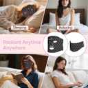 Red Light Photon Facial & Neck Mask with Remote Control, 7 Custom Modes with Infrared, Portable & Rechargeable with Timer for Home Use, 850nm Infrared & Red Light Masks, Black