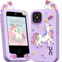 Kids Smart Phone Toys for Girls Age 3-9, Touchscreen Dual Camera Kids Phone, Christmas Birthday Gifts for Age 3 4 5 6 7 8 9, Toddler Learning Play Toy with Music Player, 8G Card