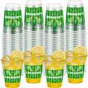 Willinglong 100 Pcs Lacrosse Party Supplies Disposable Plastic Cups Bulk 12 oz Green Lax Decoration Cups Lacrosse Senior Night Gifts Accessories for Lover Team Player Coach (EXP 07/09/26)
