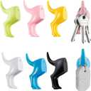 6 Pack Dog Tail Wall Hooks Plastic Wall Mounted Coat Hooks for Coat, Hat, Towel, Bag, Key, Plastic Bathroom Rustic Decor Entryway Hallway Kitchen Bathroom