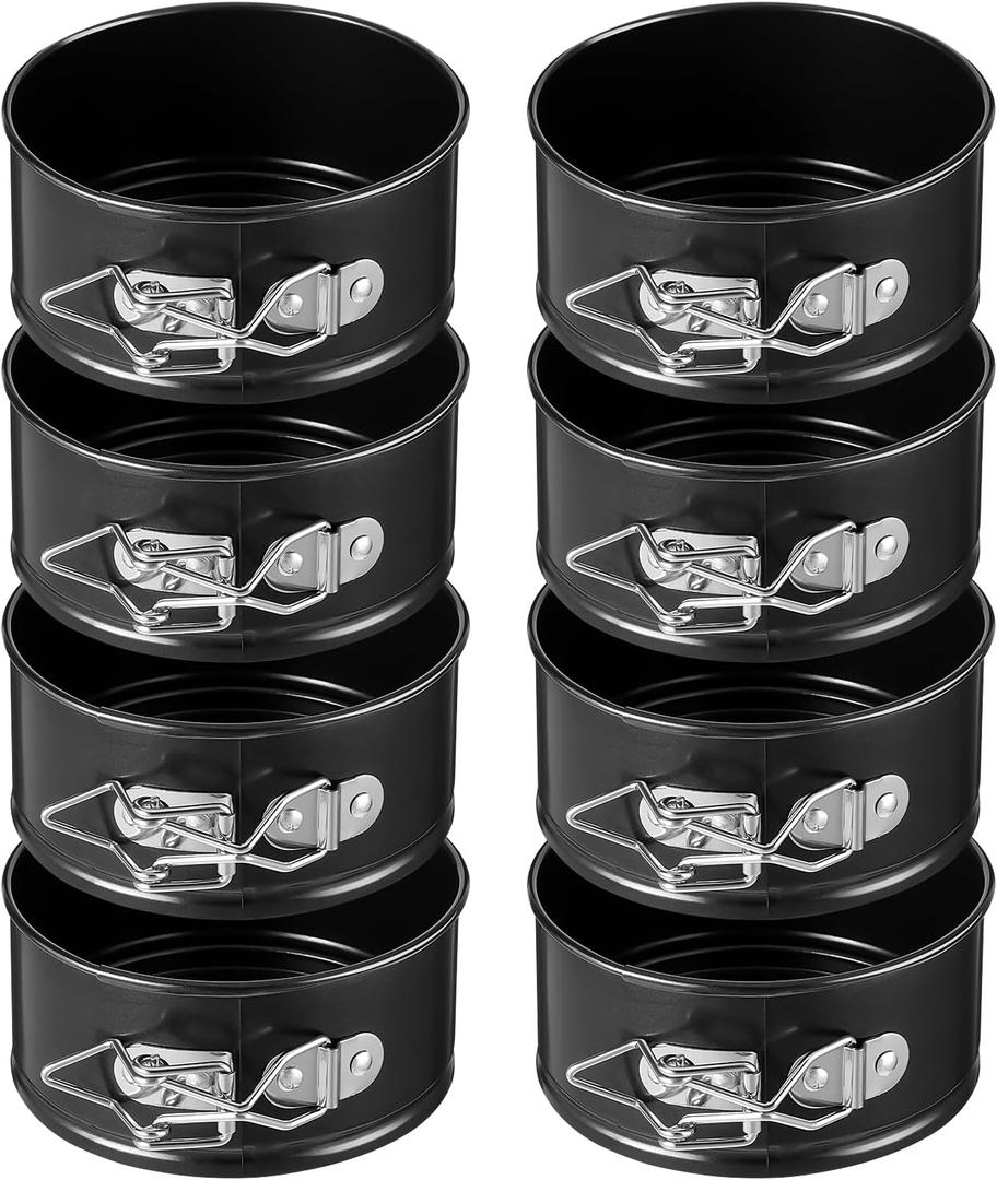 Pack Of 4 Springform Pans - Small, Leakproof Round Cake Pans with Removable Bottom, Nonstick Baking Cake Molds for Mini Cheesecake & Pizza