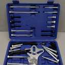 Thorstone 46pcs Harmonic Balancer Puller Set, Steering Wheel Flywheel Crankshaft Pulley Puller