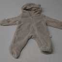 UVIPC Newborn Baby Bear Fleece Outfit Footie Jumpsuit Winter Romper Snowsuit outfit Bear Suit Warm Hooded Outfits 50 cm/3M