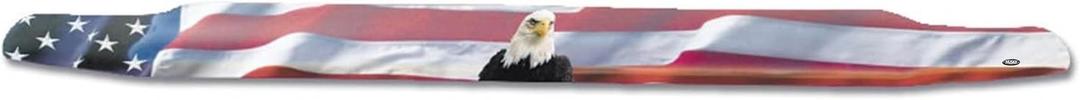 Husky Liners Hood Protector w/American Flag | Fits 2006-2008 Lincoln Mark LT Behind Grille; 2004-2008 Ford F-150 Behind Grille, High Profile/Bug Shield - 1 pc., Multi-Colored-USA | 2818033
