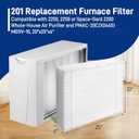2-Pack 201 Replacement Furnace Filter Compatible with Aprilaire Space-Gard 2200,2250 Whole-House Air Purifier and X0445,MERV-10, 20x25x6 Air Filter