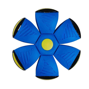 Pet Jumping Disk Toy for Dogs – LED Flying Saucer Throw Disk, Interactive Light-Up Fetch Toy for Pets Blue